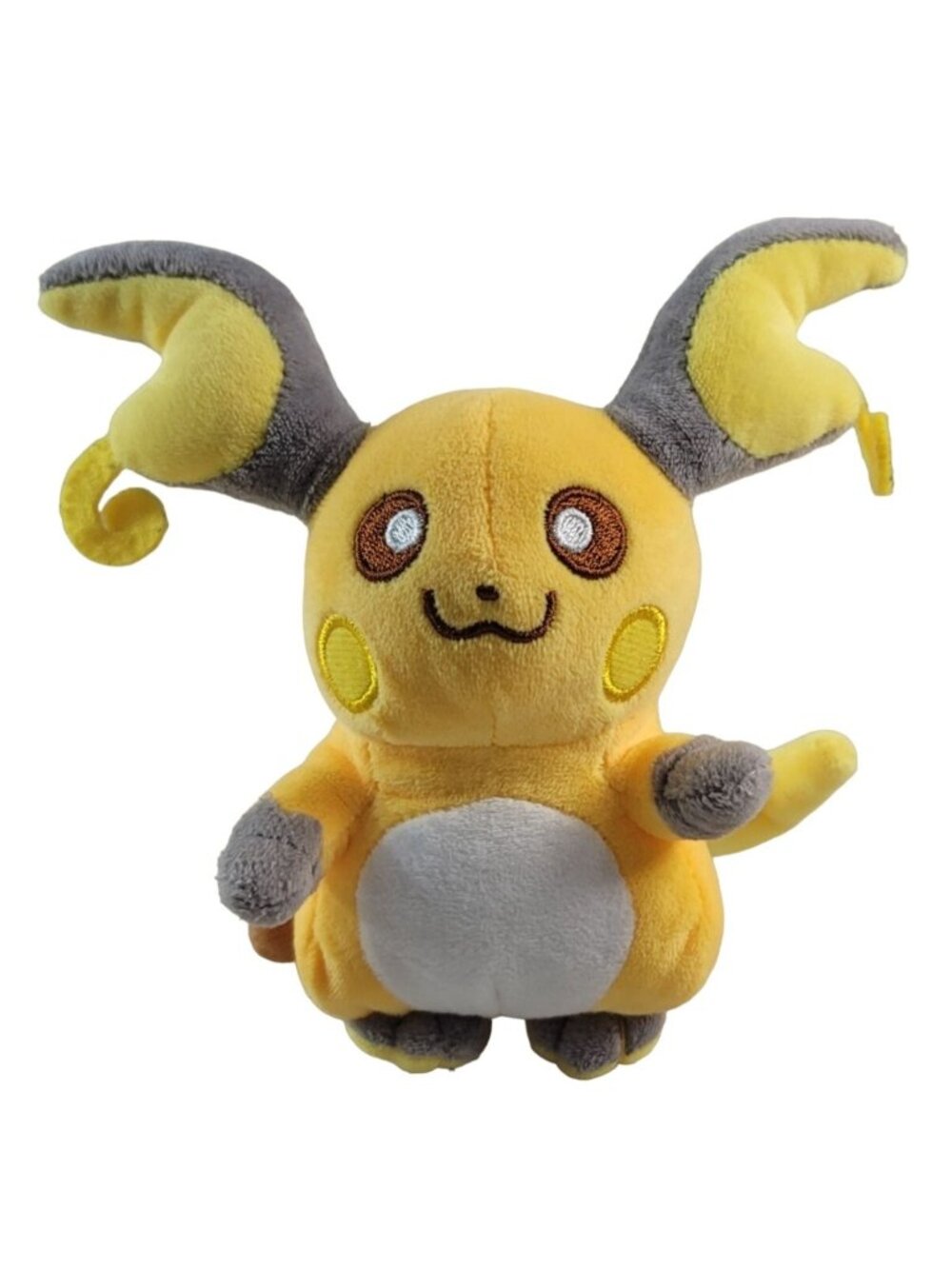 Pokemon Raichu Plush Yellow 6" Nintendo Wallbreaker Rodent Bipedal Pikachu 2020